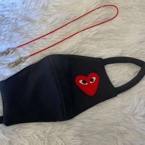 Face Mask w/ Red Mask Lanyard / Holder